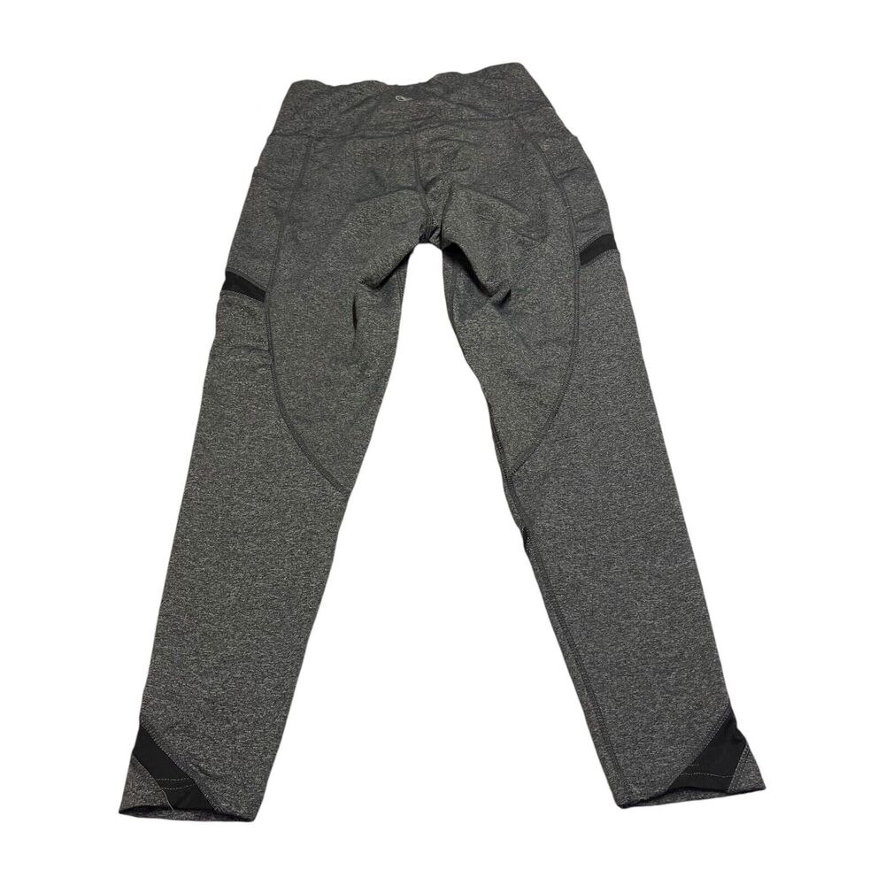Adrienne Vittadini Sport Leggings Women Small Heather Gray Stretch Elastic Waist - Picture 2 of 6